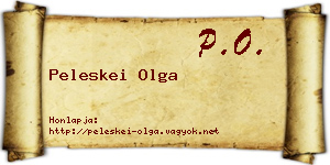 Peleskei Olga névjegykártya